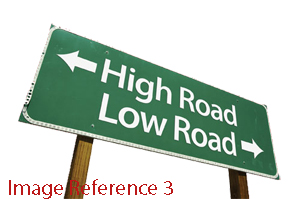 High road versus the low road in ethics