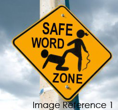 Work zone sign calling for safewords